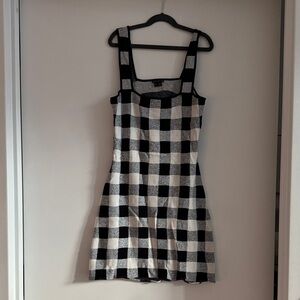 Theory Sarneel Stonemarl Gingham dress
